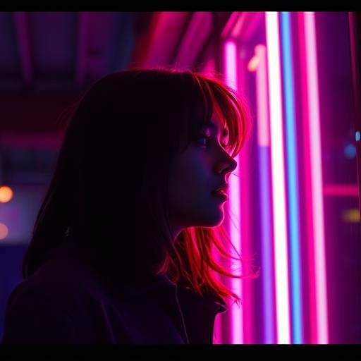 Still from student's film, 'Neon Dreams'
